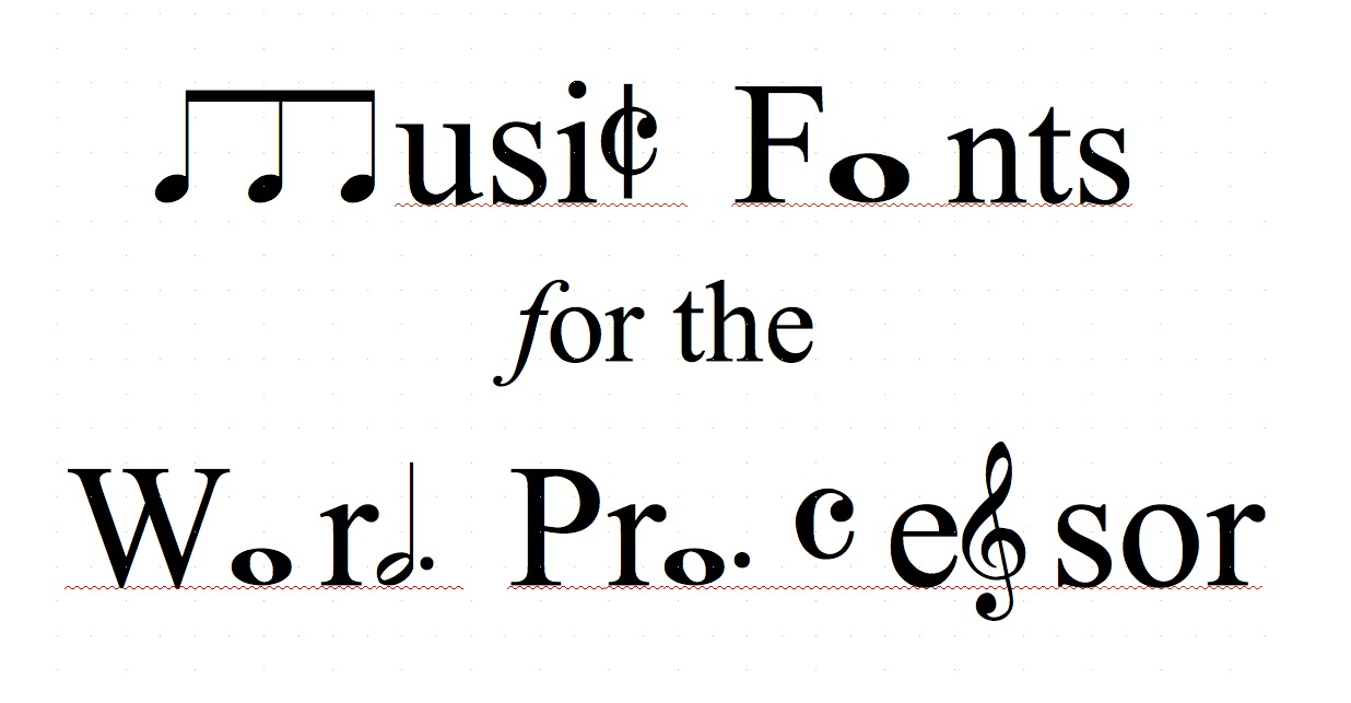 turn words into musical note font